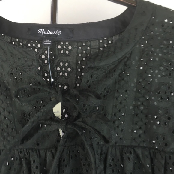 Madewell NWT 3X Eyelet Double Tie Top - Picture 4 of 8